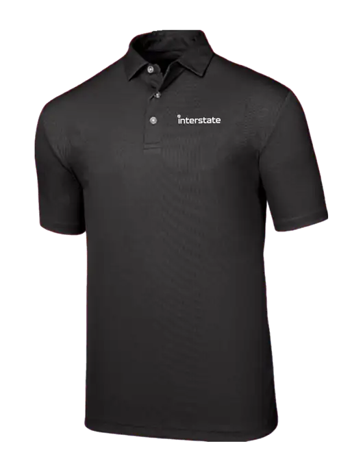 Callaway Birdseye Black Polo w/Interstate Logo