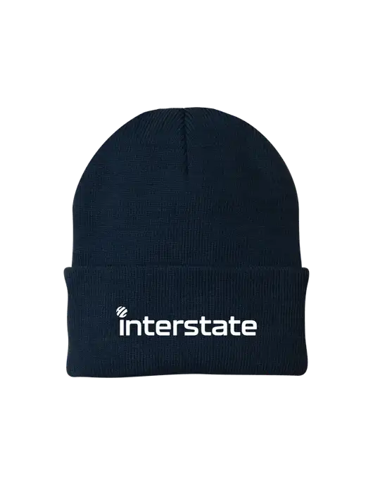Navy Knit Cap w/Interstate Logo