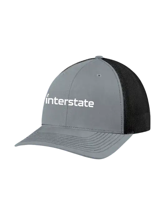 Richardson Adjustable Snapback Original 112 Trucker Cap Heather Grey w/Black Mesh w/Interstate Logo