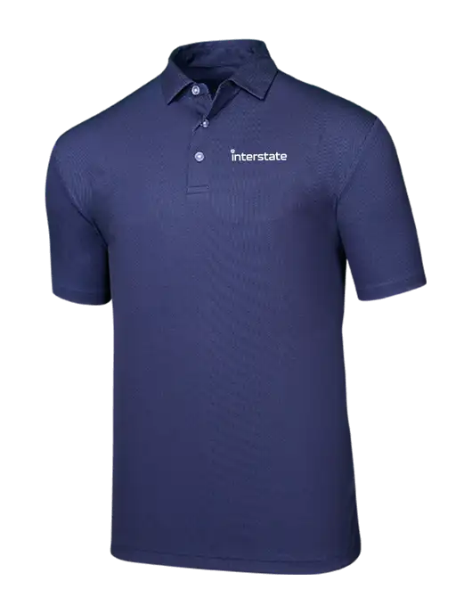 Callaway Birdseye Navy Polo w/Interstate Logo