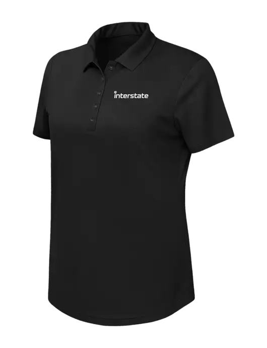 Callaway Womens Birdseye Black Polo w/Interstate Logo