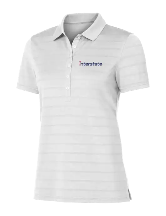Callaway Womens Bright White Ventilated Polo w/Interstate Logo