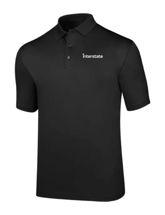 Callaway Opti-Dri Black Chev Polo w/Interstate Logo