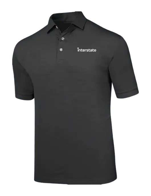 Callaway Black Fashion Tonal Polo w/Interstate Logo