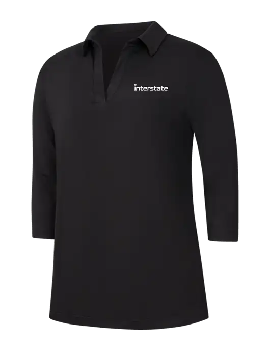 Womens Black Luxe Knit Tunic w/Interstate Logo