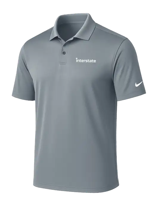 NIKE Medium Grey Victory Solid Polo w/Interstate Logo