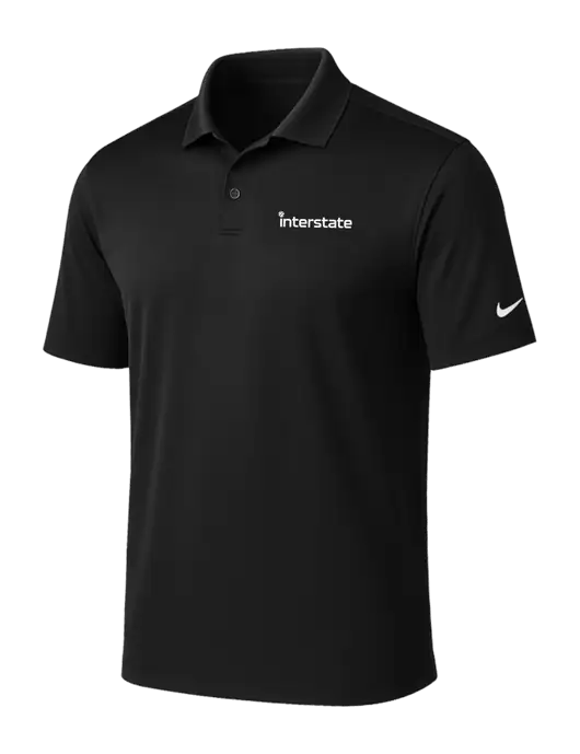 NIKE Black Victory Solid Polo w/Interstate Logo