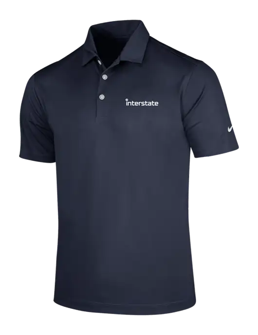 NIKE Dark Navy Dri-Fit Vertical Mesh Polo w/Interstate Logo