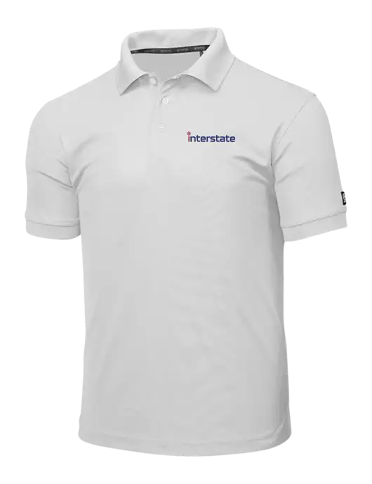 OGIO Bright White Caliber 2.0 Polo w/Interstate Logo