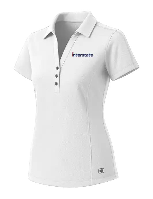 OGIO Womens White ONYX Polo w/Interstate Logo