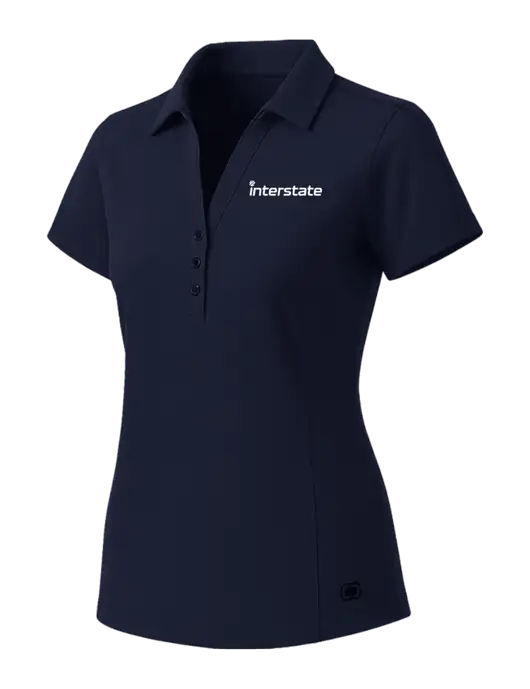 OGIO Womens Navy ONYX Polo w/Interstate Logo