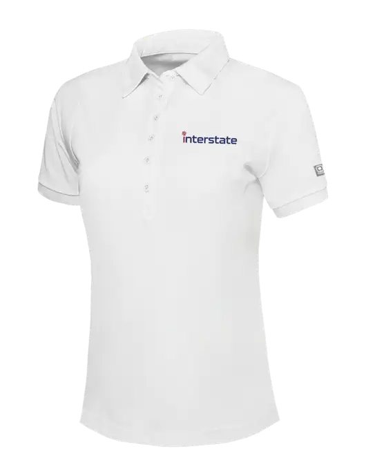 OGIO Womens Bright White Jewel Polo w/Interstate Logo