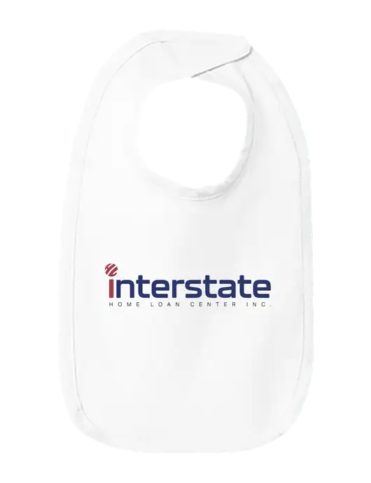 Rabbit Skins White Infant Premium Jersey Bib w/Interstate Logo