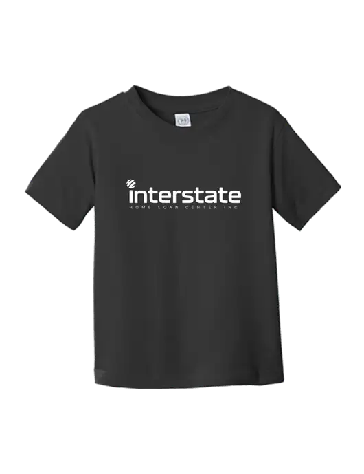 Rabbit Skins Black Toddler Fine Jersey Tee w/Interstate Logo