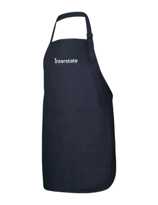 Full-Length Black Apron With Pockets w/Interstate Logo