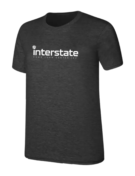 Womens Ring Spun Dark Heather Grey 4.5 oz T-Shirt w/Interstate Logo