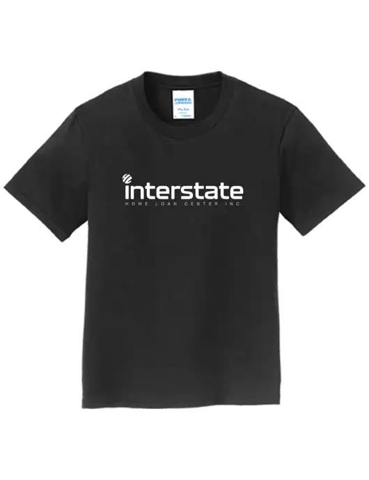 Youth Ring Spun Jet Black 4.5 oz T-Shirt w/Interstate Logo