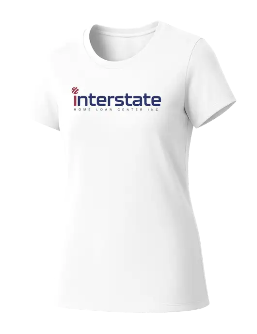Womens Seriously Soft White T-Shirt w/Interstate Logo