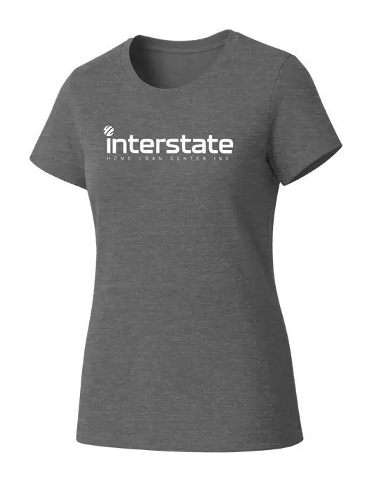 Womens Seriously Soft Grey Frost T-Shirt w/Interstate Logo