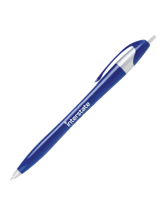 Novella Navy/Silver Corporate Pen- Blue Ink w/Interstate Logo