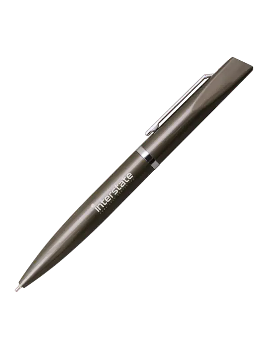 Santos Gunmetal Pen - Black Ink w/Interstate Logo