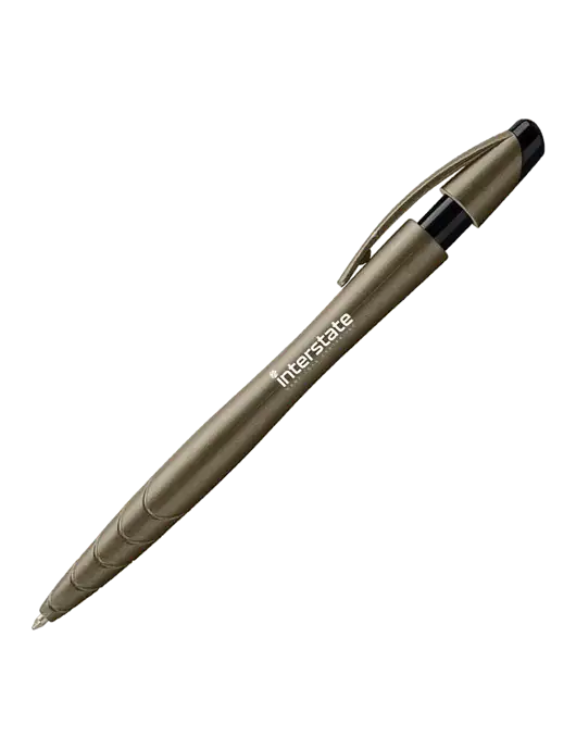 Awali Grey Metallic Pen - Black Ink w/Interstate Logo