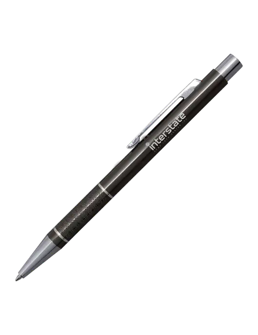 St George Gunmetal Pen - Blue Ink w/Interstate Logo