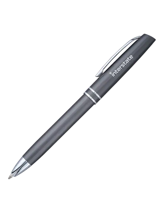 Gunmetal Anguilla Black Ink Pen w/Interstate Logo