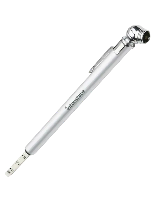 Quick View Silver Tire Gauge w/Interstate Logo