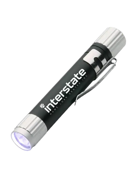 Black Aluminum LED Penlight w/Interstate Logo