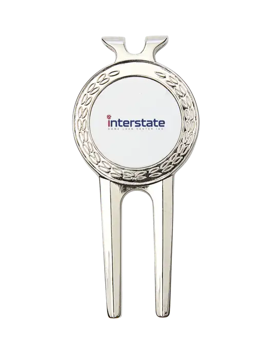 Silver Divot Tool, 1.5 x 3 w/Interstate Logo