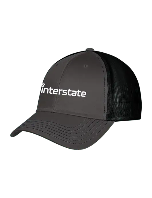 Charcoal/Black Mesh Trucker Cap Snap Back w/Interstate Logo