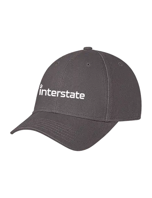 Medium Dark Grey Structured Soft Snap Closure Hook & Loop Cap w/Interstate Logo