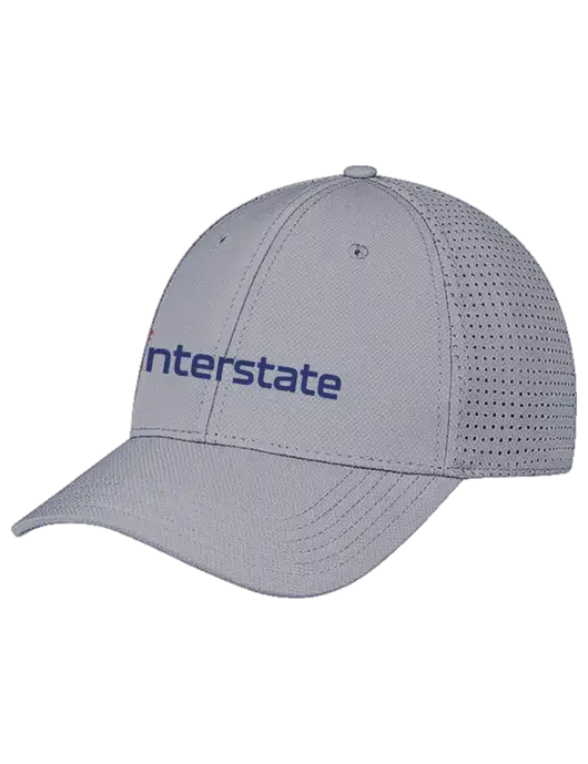 Grey Performance Stretchable Cap Hook & Loop w/Interstate Logo