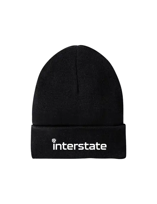 Recycled Black Beanie w/Interstate Logo