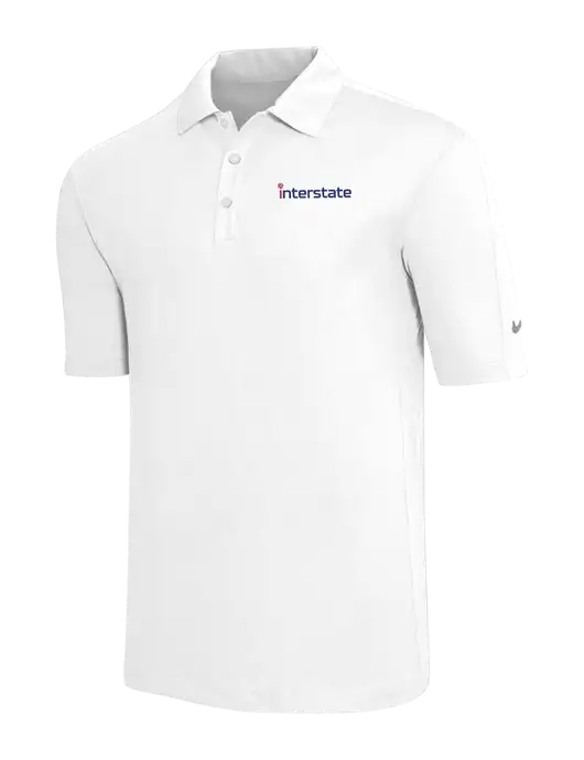 Nike White Tech Sport Dri-FIT Polo w/Interstate Logo