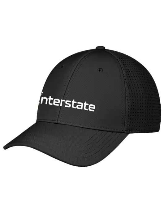 Black Performance Stretchable Cap Hook & Loop w/Interstate Logo
