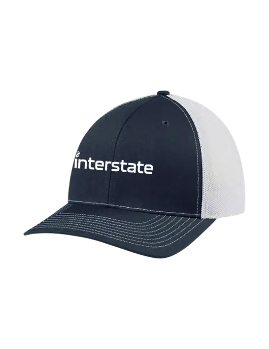 Richardson Adjustable Snapback Original 112 Trucker Cap Navy w/White Mesh w/Interstate Logo