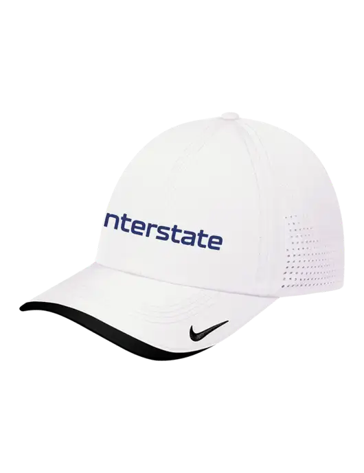 Nike White/Black Dri-FIT Perforated Performance Cap w/Interstate Logo