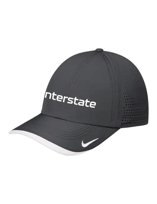 Nike Dark Grey/White Dri-FIT Perforated Performance Cap w/Interstate Logo