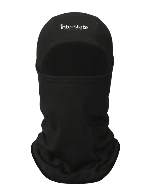 Black CornerStone Smooth Fleece Face Mask w/Interstate Logo