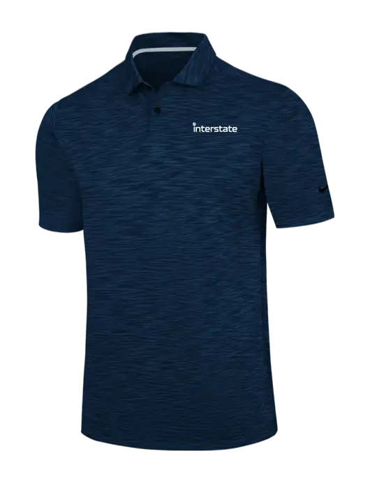 Nike Navy Dri-FIT Vapor Space Dyed Polo w/Interstate Logo