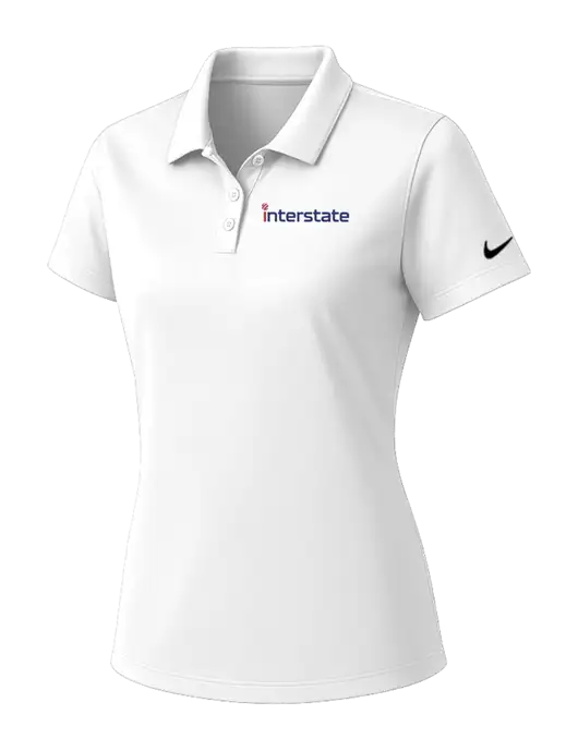 Nike Womens White Dry Essential Solid Polo w/Interstate Logo