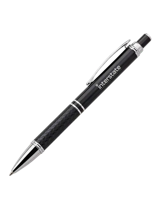 Black Stellar Scribe Pen - Black Ink w/Interstate Logo
