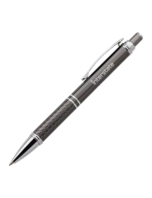 Dark Grey Stellar Scribe Pen - Black Ink w/Interstate Logo