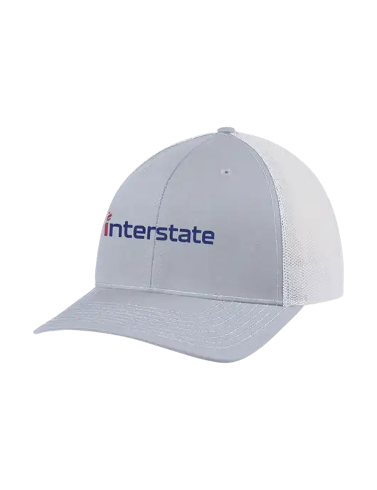 Richardson Adjustable Snapback Original 112 Trucker Cap Light Heather Grey w/White Mesh w/Interstate Logo