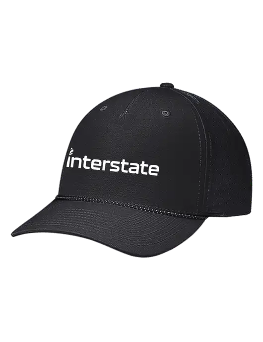 Richardson Laser Perf Performance Black/Black-Grey Rope Cap w/Interstate Logo