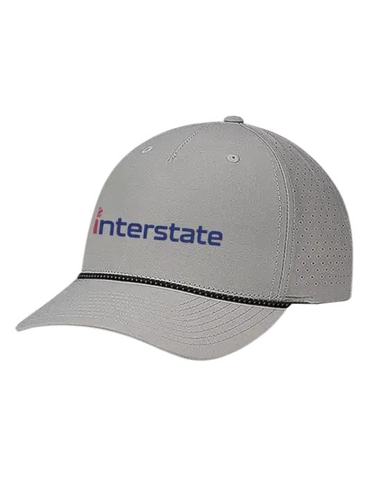 Richardson Laser Perf Performance Light Grey/Black-Grey Rope Cap w/Interstate Logo