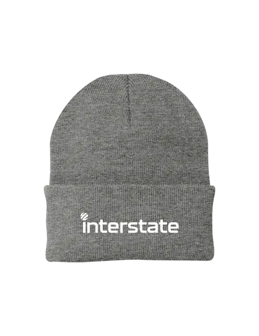 Medium Grey Heather Knit Cap w/Interstate Logo
