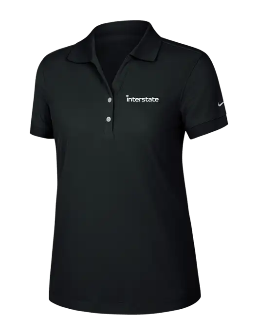 Nike Womens Dri-FIT Classic Black Polo w/Interstate Logo
